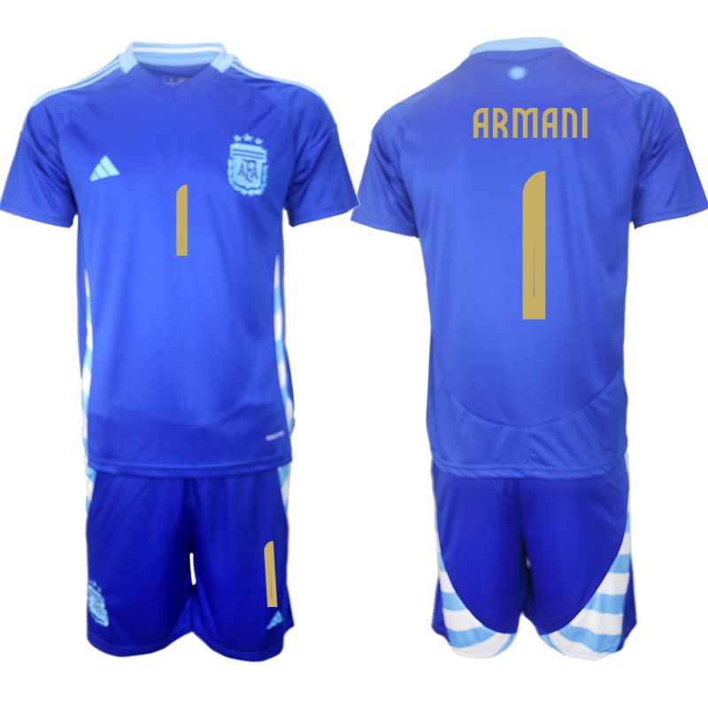 Men 2024-2025 Season Argentina away blue #1 Soccer Jersey